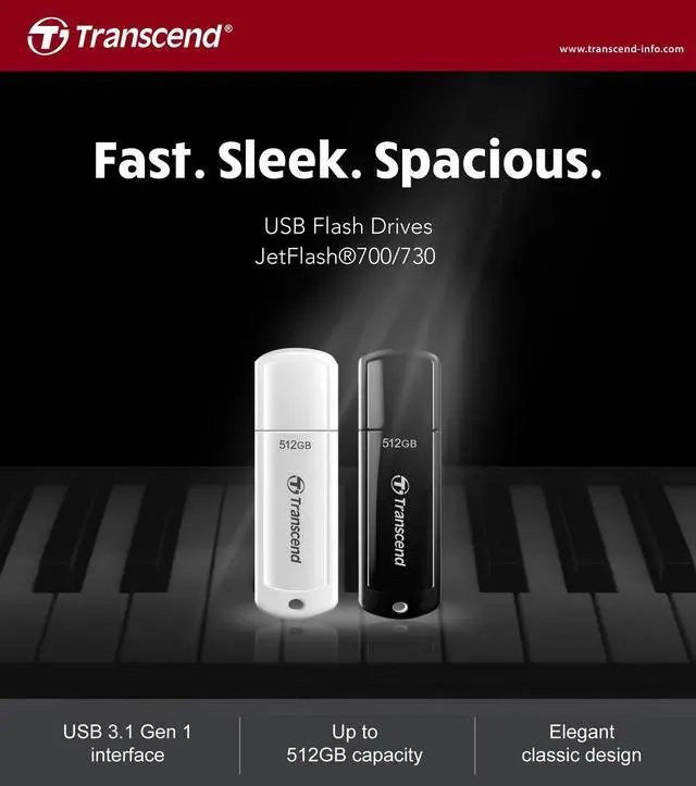 Alt view image 12 of 16 - TRANSCEND TS128GJF700 128GB JETFLASH 700 FLASH DRIVE