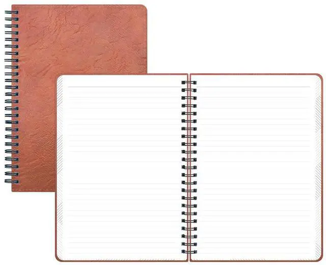 Main image of Blue Sky Faux Leather 1-Subject Wirebound College Rule Notebook, 80 Sheets