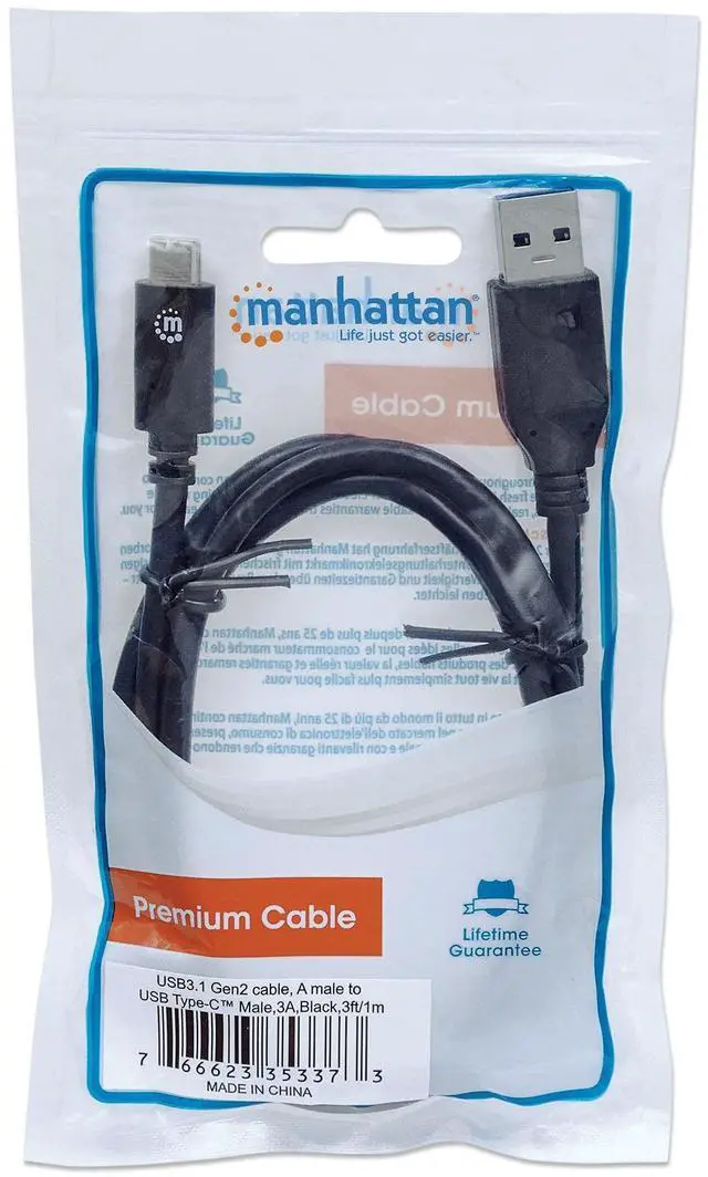 Alt view image 10 of 10 - Manhattan USB 3.1 Gen2 Cable