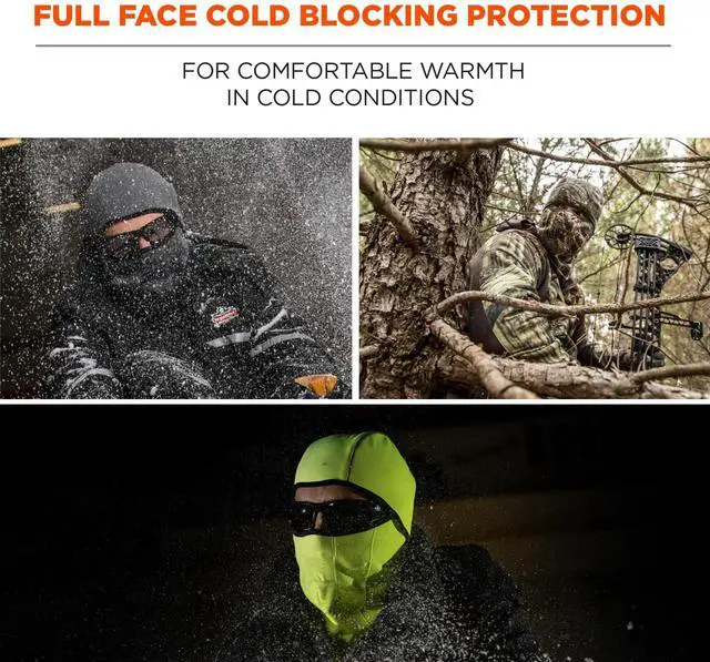 Alt view image 5 of 10 - Wind-Proof Hinged Balaclava Stretchable Black