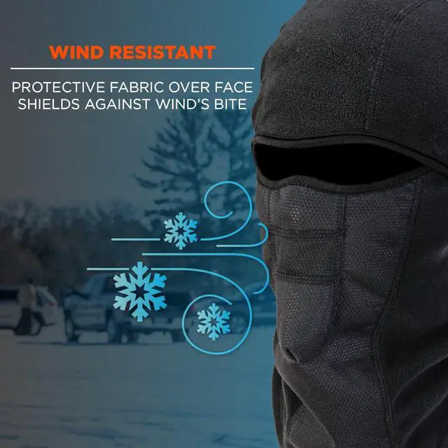 Alt view image 6 of 10 - Wind-Proof Hinged Balaclava Stretchable Black