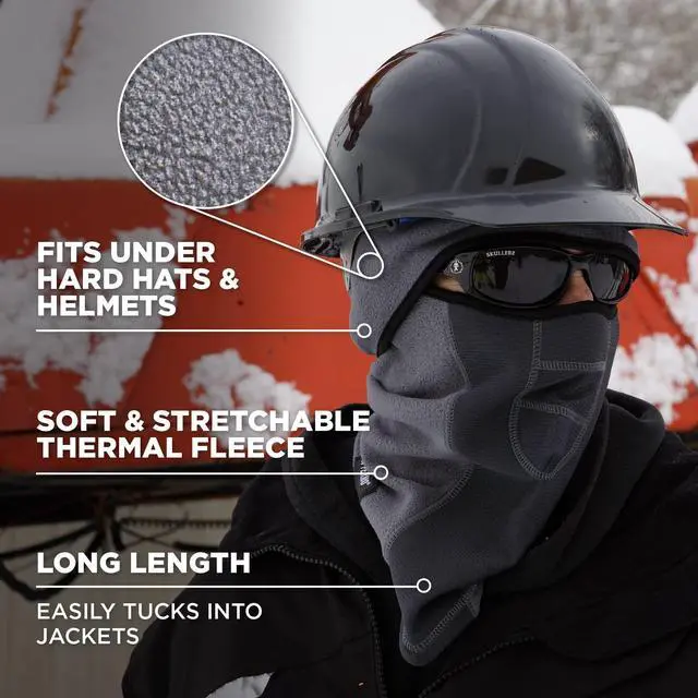 Alt view image 9 of 10 - Wind-Proof Hinged Balaclava Stretchable Black