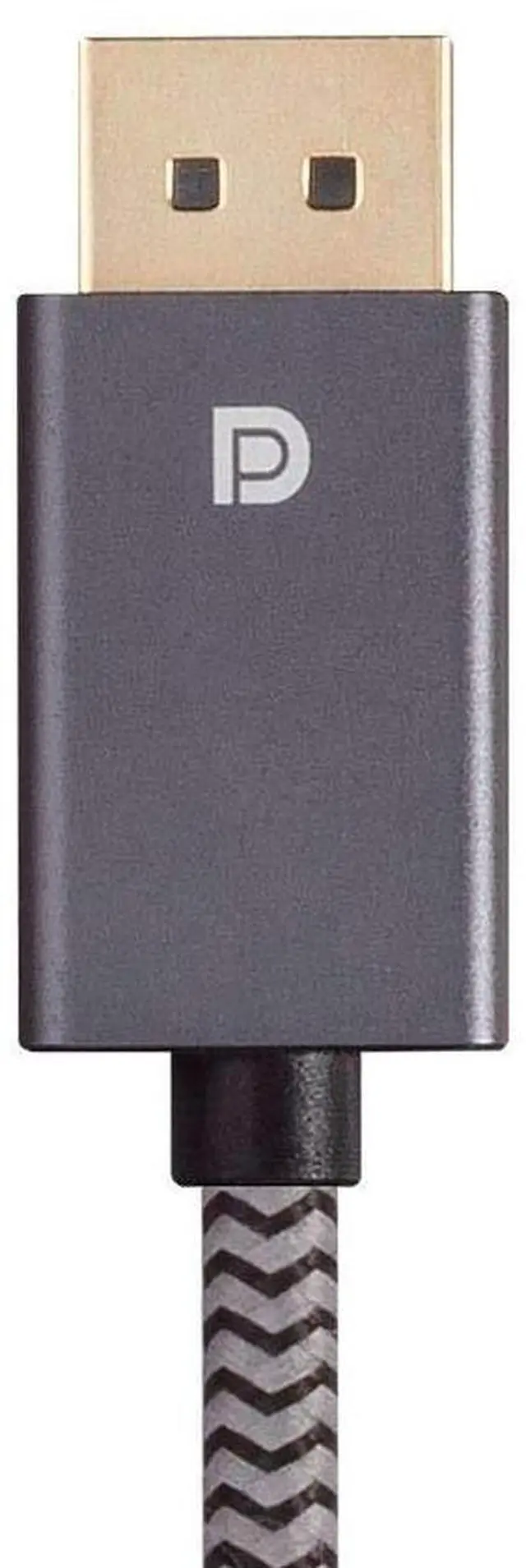 Alt view image 8 of 8 - Monoprice DisplayPort 1.4 EasyPlug Nylon Braided Cable - 6 Feet - Gray | Up to 32.4 Gbps, 8K@60Hz, DPCP, HDCP, 3D Video, HBR3, DSC 1.2