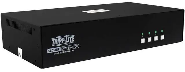 Alt view image 9 of 12 - Tripp Lite SECURE KVM SWITCH 4-PORT DUAL HEAD DISPLAYPORT TO DP 4K NIAP 4.0 - B002-DP2AC4-N4