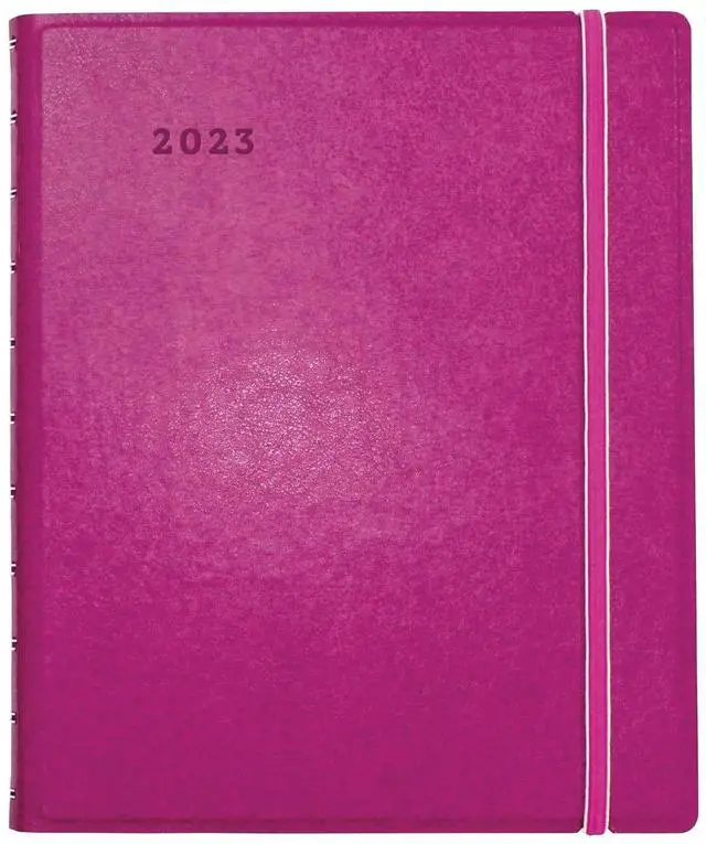 Alt view image 2 of 5 - FiloFax Monthly Planner 10.75 x 8.5 Fuchsia 2023 C1811003