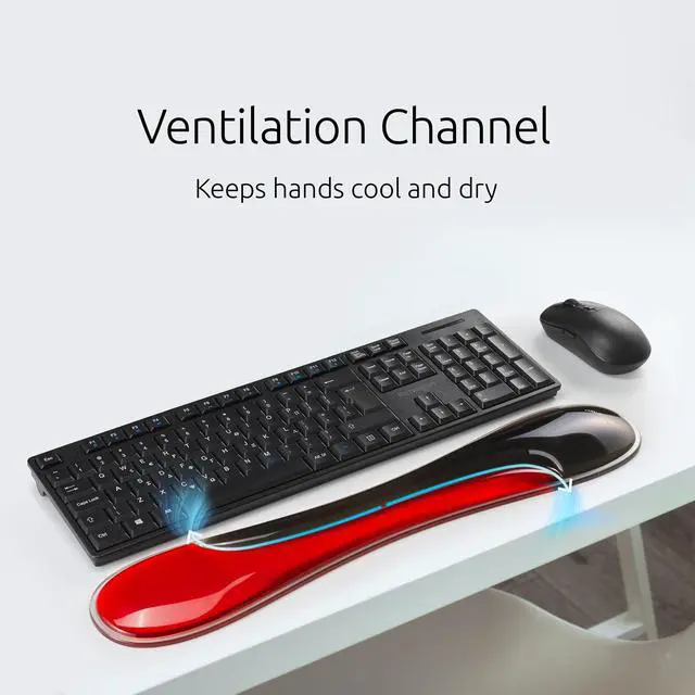 Alt view image 2 of 6 - Kensington Slim Duo Gel Keyboard Wrist Rest