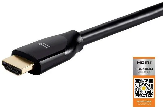 Alt view image 11 of 14 - Monoprice HDMI Cable - 30 Feet - Black | Certified Premium, High Speed, 4k@60Hz, HDR, 18Gbps, 24AWG, YUV 4:4:4, Compatible with UHD TV and More