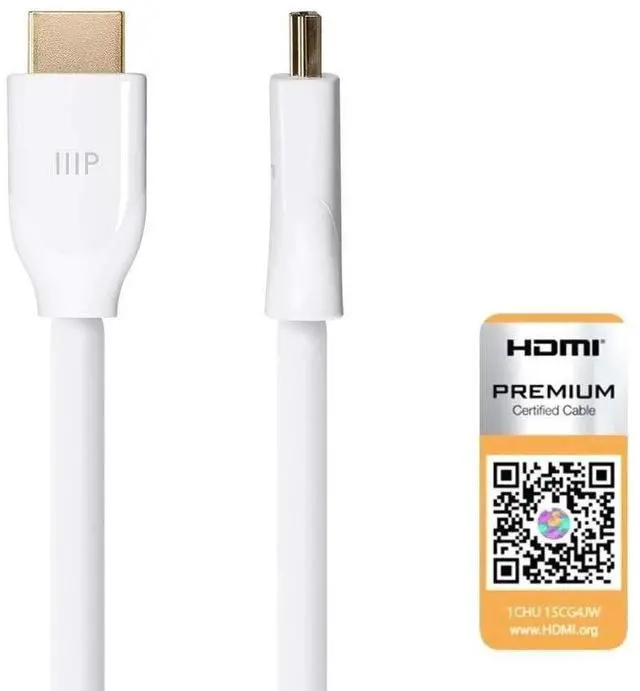 Alt view image 13 of 14 - Monoprice HDMI Cable - 30 Feet - Black | Certified Premium, High Speed, 4k@60Hz, HDR, 18Gbps, 24AWG, YUV 4:4:4, Compatible with UHD TV and More