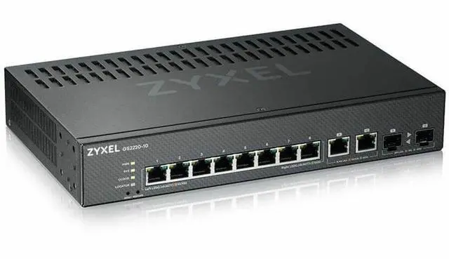 Alt view image 8 of 13 - ZyXEL 8-Port Gigabit L2+ Managed and Nebula Pro Cloud Managed Switch with 2 SFP Uplinks, GS2220-10