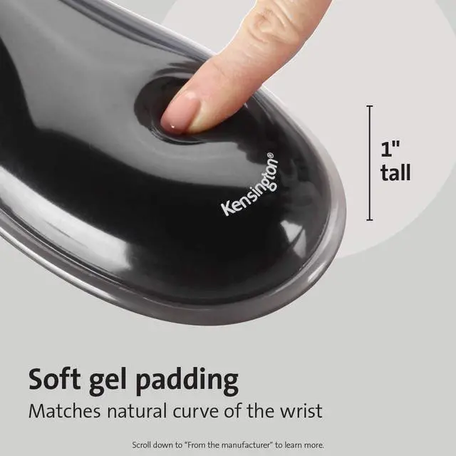 Alt view image 13 of 15 - Kensington Duo Gel Keyboard Wrist Rest K62395US