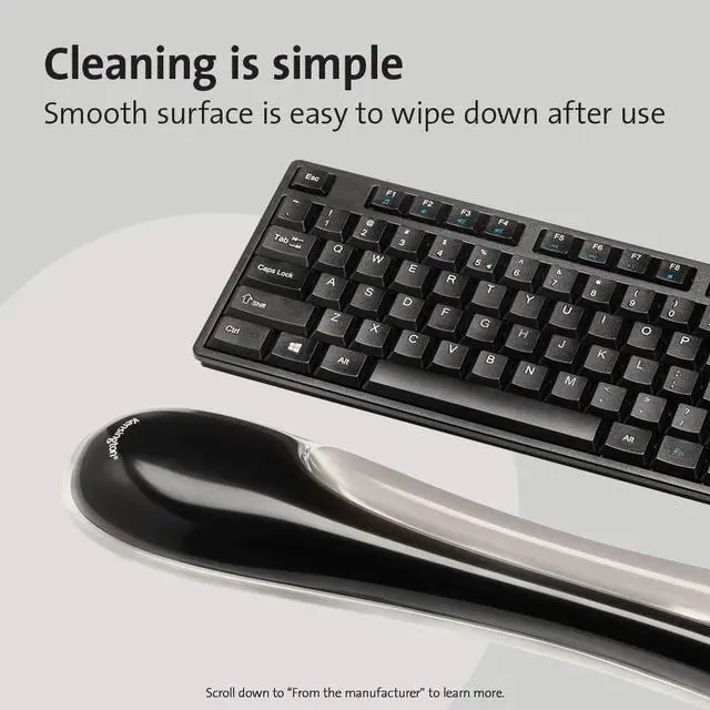 Alt view image 14 of 15 - Kensington Duo Gel Keyboard Wrist Rest K62395US