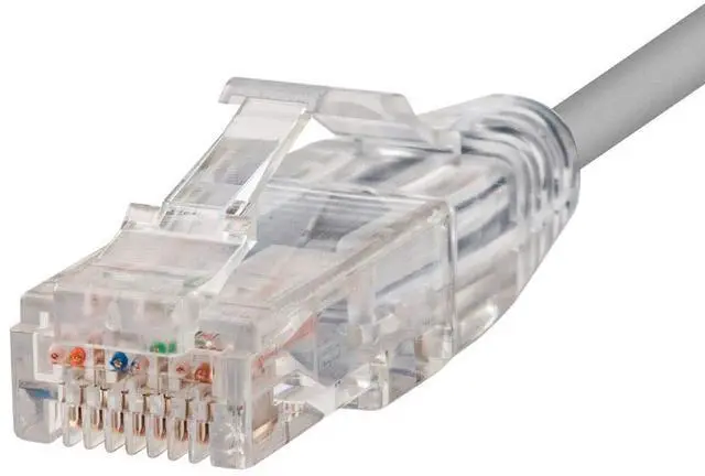 Alt view image 13 of 16 - Monoprice Cat6 Ethernet Patch Cable - 2 feet - Gray | Snagless RJ45 Stranded 550MHz UTP CMR Riser Rated Pure Bare Copper Wire 28AWG - SlimRun Series