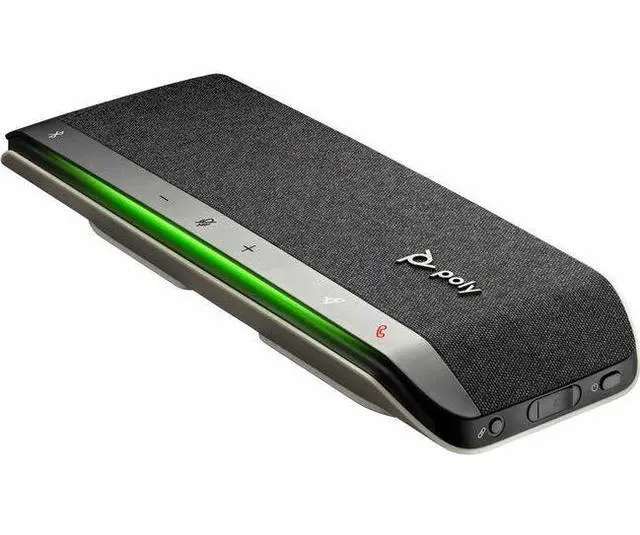 Alt view image 9 of 13 - Poly Sync 40+ Microsoft Teams Certified Speakerphone - USB - Microphone - Battery - Silver