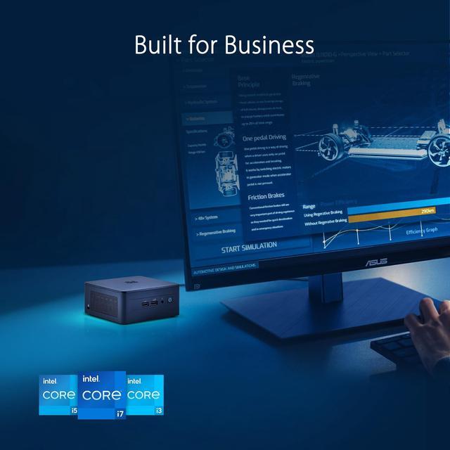 Alt view image 10 of 12 - Asus NUC 13 Pro NUC13ANKi3 Desktop Computer i3-1315U 8GB 512GB SSD W11P