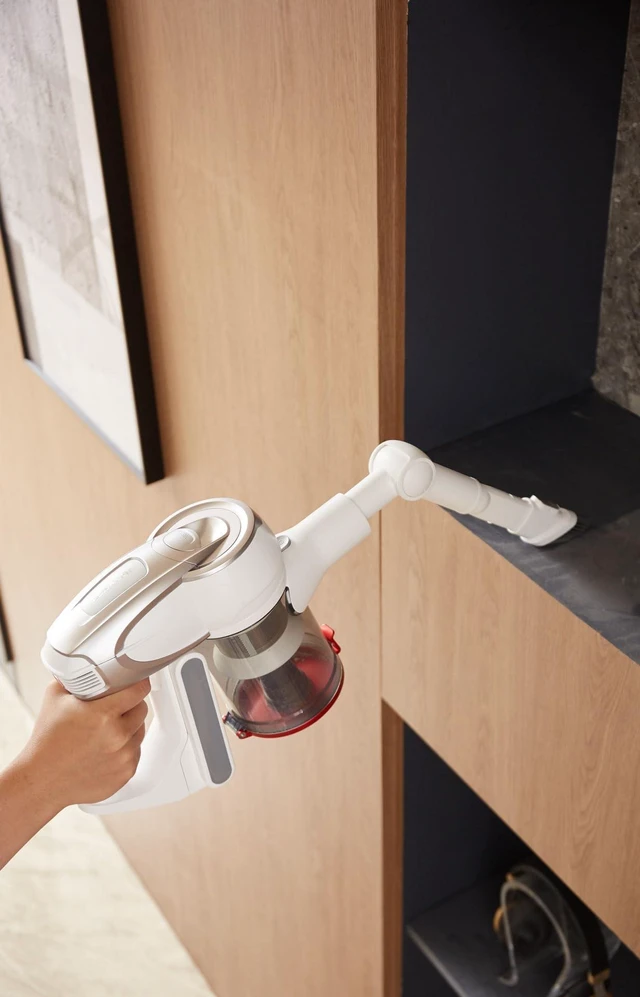Alt view image 4 of 7 - Aeromax Elite VC10 Cordless Vacuum 8.7" Cleaning Path White HVC10AMEWT01US
