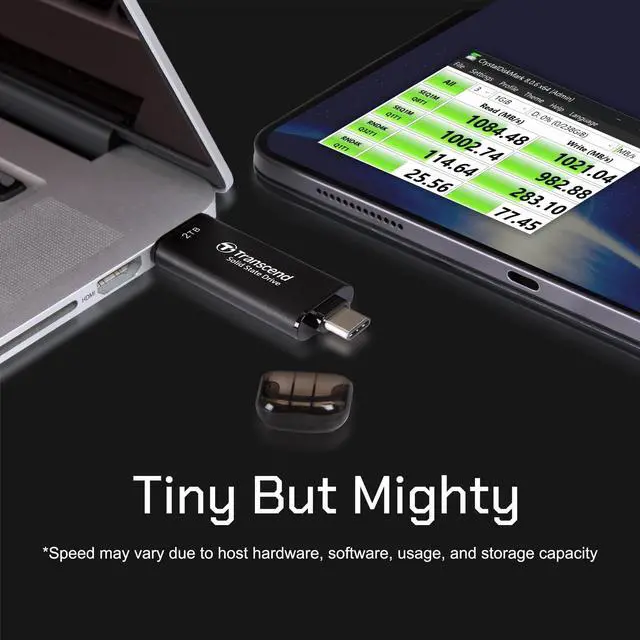 Alt view image 12 of 13 - 1TB Transcend ESD310C Dual USB Portable SSD (USB Type-A and Type-C)
