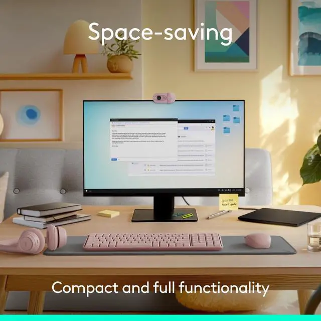 Alt view image 12 of 14 - Logitech MK250 Bluetooth Wireless Mouse and Keyboard Combo: Fast & Easy Connectivity, Compact Wireless Keyboard, Ambidextrous Mouse (Graphite) - Wireless Bluetooth Keyboard - Rose - Wireless Bluet