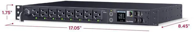 Alt view image 9 of 11 - CyberPower PDU41023 Single Phase 100 120 VAC 30A Switched PDU