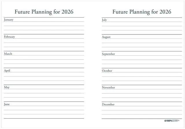 Alt view image 4 of 7 - House of Doolittle Recycled Weekly Appointment Book 8.75x6.88 Black 2026 25802