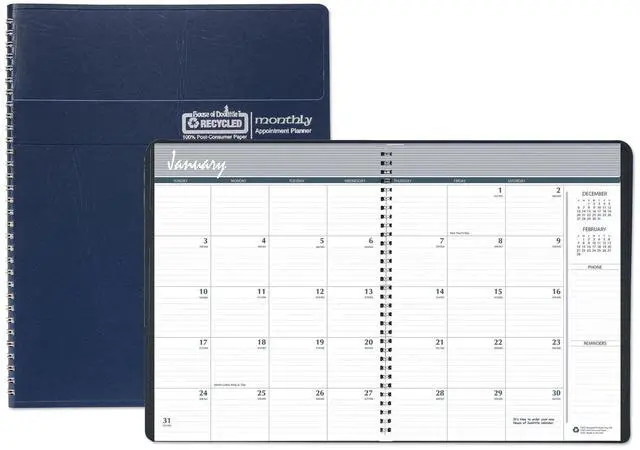 Main image of House of Doolittle Recycled Ruled Monthly Planner 11 X 8.5 Blue 2026 26207