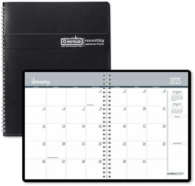 Alt view image 5 of 5 - House of Doolittle Recycled Ruled Monthly Planner 11 X 8.5 Blue 2026 26207