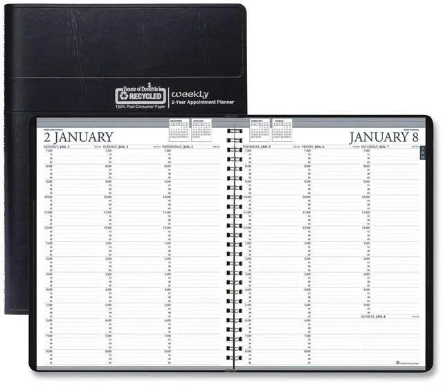 Main image of House of Doolittle Recycled Two-Year Weekly Planner 11 X 8.5 Black 2026