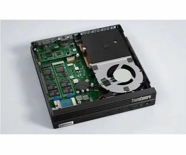 Alt view image 16 of 16 - Lenovo ThinkCentre M75q Gen 5 12RQ000KUS Desktop Computer - AMD Ryzen 5 PRO 8500GE - 16 GB - 512 GB SSD - Tiny - Black - AMD PRO 600 Chip - Windows 11 Pro - AMD Radeon 740M DDR5 SDRAM - English Keyboa