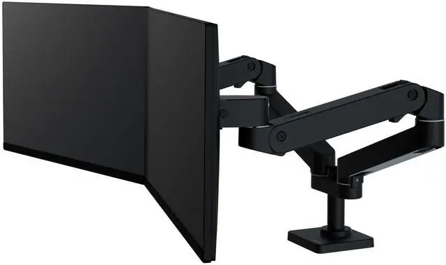 Alt view image 2 of 4 - Ergotron Desk Mount for Dual Monitor LCD Display Black 45686292