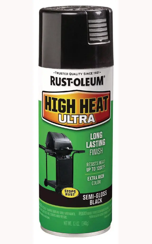 Alt view image 4 of 4 - Rust-Oleum Semi-Gloss Ultra Black 12 Oz. High Heat Spray Paint 241169