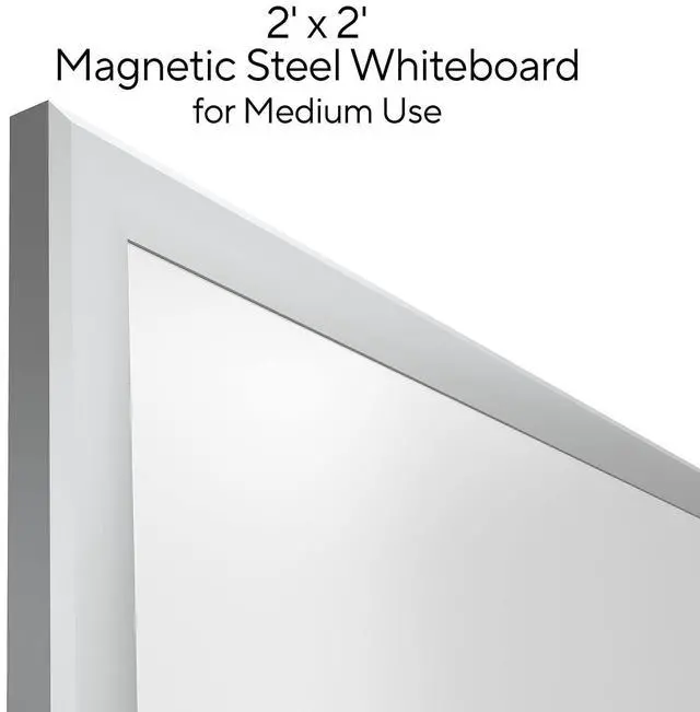 Alt view image 3 of 5 - TRU RED Magnetic Steel Dry Erase Board, Satin Frame, 2' x 2' TR61179