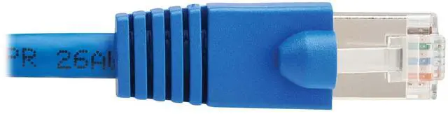 Alt view image 8 of 11 - Tripp Lite Cat8 40G Snagless SSTP Ethernet Cable RJ45 M/M PoE Blue 3 ft. 0.9 m N272F03BL
