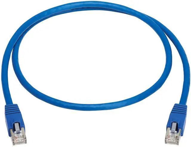 Alt view image 11 of 11 - Tripp Lite Cat8 40G Snagless SSTP Ethernet Cable RJ45 M/M PoE Blue 3 ft. 0.9 m N272F03BL