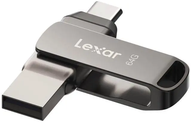 Alt view image 16 of 19 - Lexar JumpDrive D400 Dual 64GB USB 3.1 Flash Drive Titanium (LJDD400-64G-BNU)