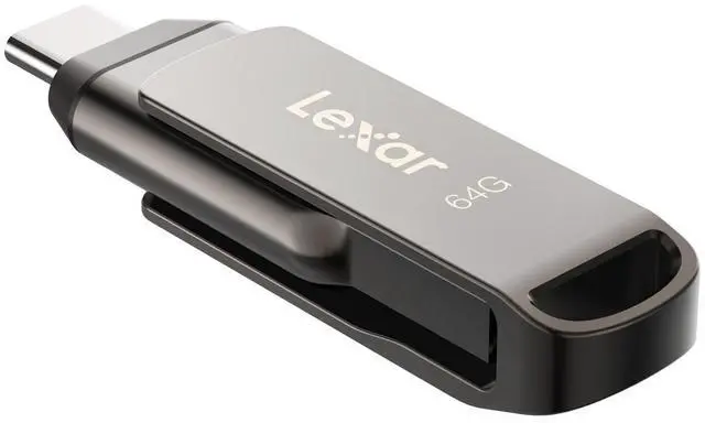 Alt view image 19 of 19 - Lexar JumpDrive D400 Dual 64GB USB 3.1 Flash Drive Titanium (LJDD400-64G-BNU)