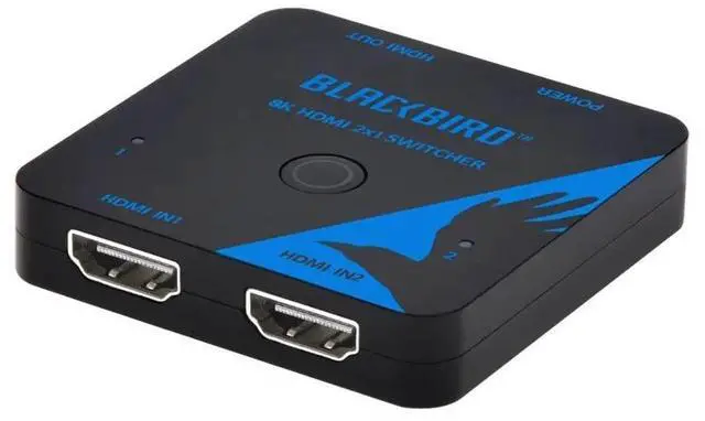 Alt view image 7 of 12 - Monoprice Blackbird 8K60 2x1 HDMI Switch, HDMI 2.1, HDCP 2.3, Share One 8K60 HDMI Input Between Two Sources Compatible with HDTV, Xbox, PS5, PS4, PS3, Blu-Ray Player, Fire Stick, Roku