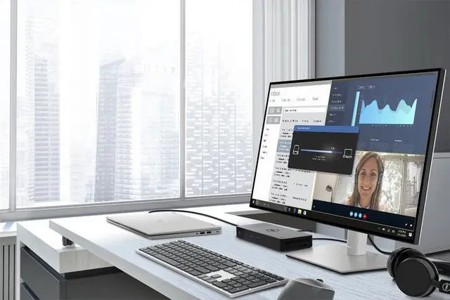 Alt view image 6 of 6 - Dell WD22TB4 180W Thunderbolt 4 Dock 2 Thunderbolt 4 Ports