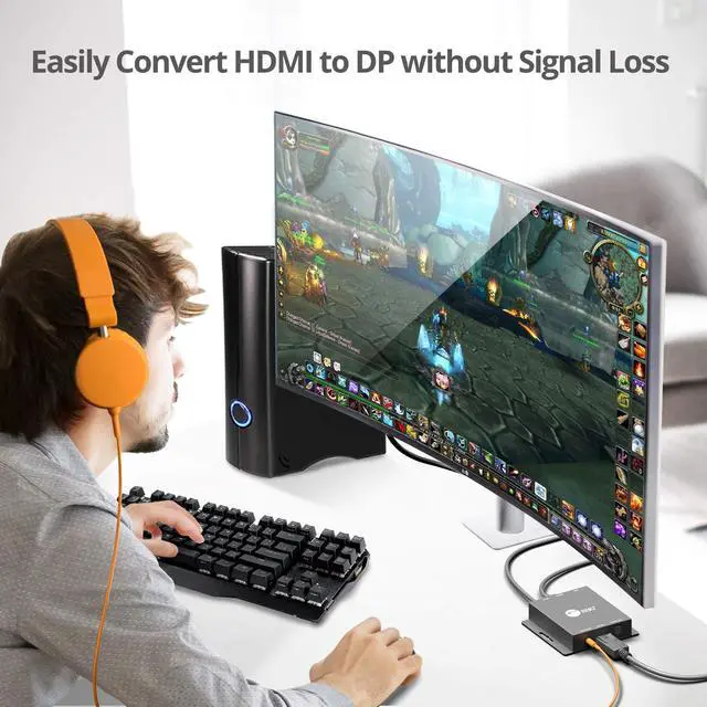 Alt view image 13 of 15 - SIIG HDMI 2.0 to DisplayPort 1.2 Converter with Audio Extractor CEH26A11S1