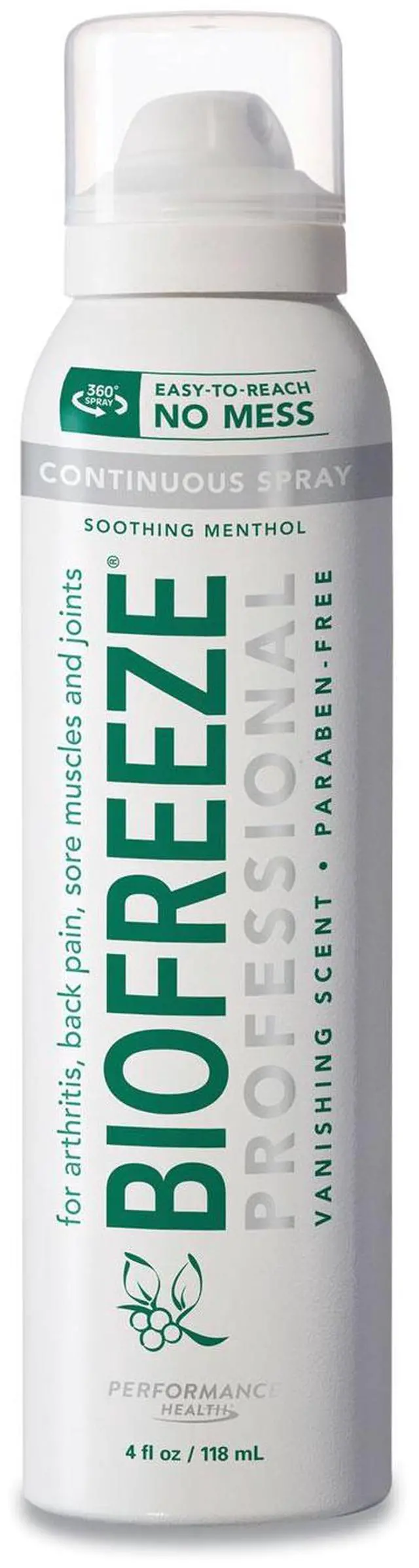 Main image of Biofreeze Professional Colorless Topical Analgesic Pain Reliever Spray 4oz 13422