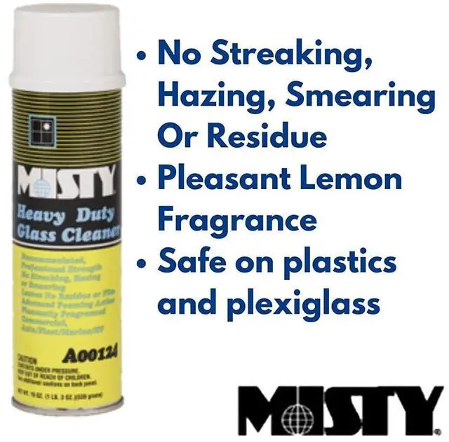 Alt view image 4 of 8 - Misty Heavy-Duty Glass Cleaner Citrus 20oz Aerosol 12/Carton 1001482