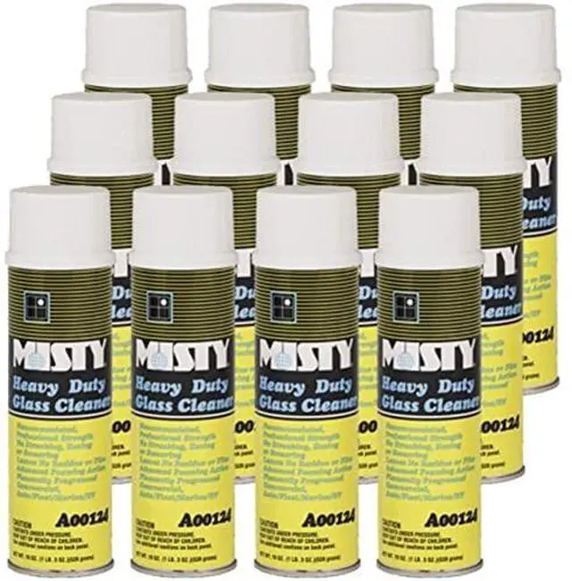 Alt view image 7 of 8 - Misty Heavy-Duty Glass Cleaner Citrus 20oz Aerosol 12/Carton 1001482