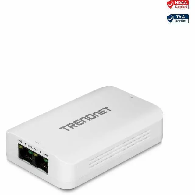 Alt view image 14 of 19 - TRENDnet 2-Port Gigabit PoE++ Extender, 1 x Gigabit PoE++ In Port, 2 x Gigabit PoE Out Ports, Extends 100m (328 ft) Up to 200m (656 ft), Daisy Chain 4 Units for up to 500m (1640 ft), Black, TPE-BE200