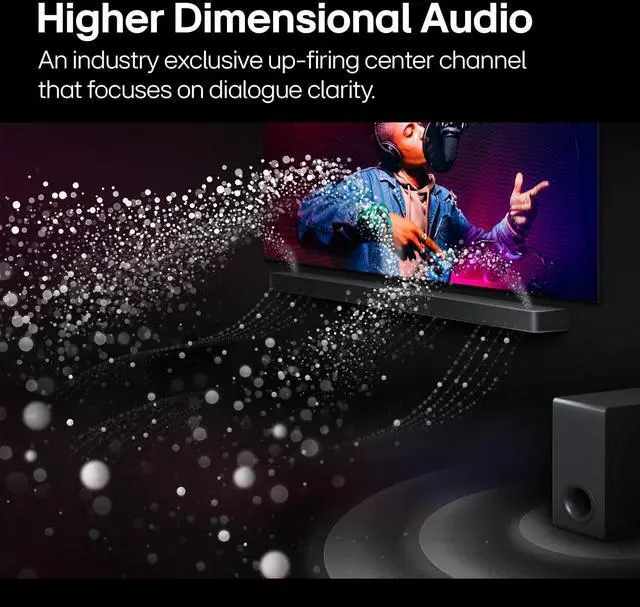 Alt view image 12 of 14 - LG S80TR Home Theater Soundbar 5.1.3 Channel with Rear Speakers and WOW Orchestra (2024)