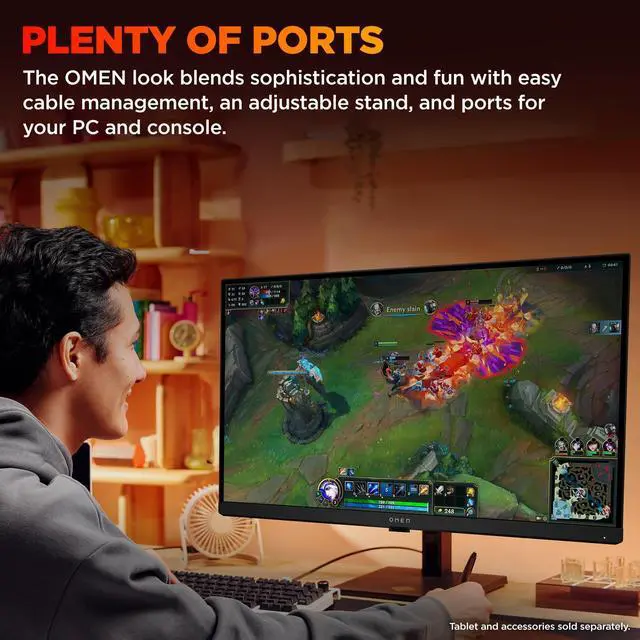 Alt view image 4 of 20 - HP OM27QG2 27 inch OMEN QHD 180Hz Gaming Monitor