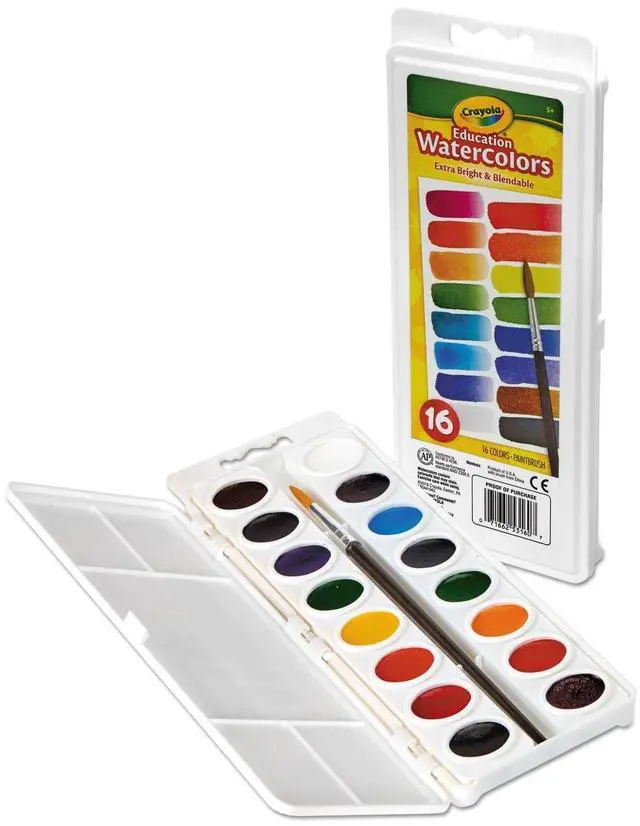 Alt view image 13 of 13 - Crayola. 530160 Watercolors  16 Assorted Colors