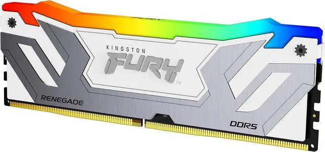 Alt view image 5 of 10 - Kingston FURY Renegade RAM Module - 24 GB - RGB - DDR5-8800/PC-70400 DDR5 SDRAM - 8800 MHz Single-rank Memory - CL42 - 1.40 V - On-die ECC - Unbuffered - 288-pin - CUDIMM - Lifetime Warranty