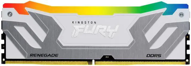 Alt view image 6 of 10 - Kingston FURY Renegade RAM Module - 24 GB - RGB - DDR5-8800/PC-70400 DDR5 SDRAM - 8800 MHz Single-rank Memory - CL42 - 1.40 V - On-die ECC - Unbuffered - 288-pin - CUDIMM - Lifetime Warranty