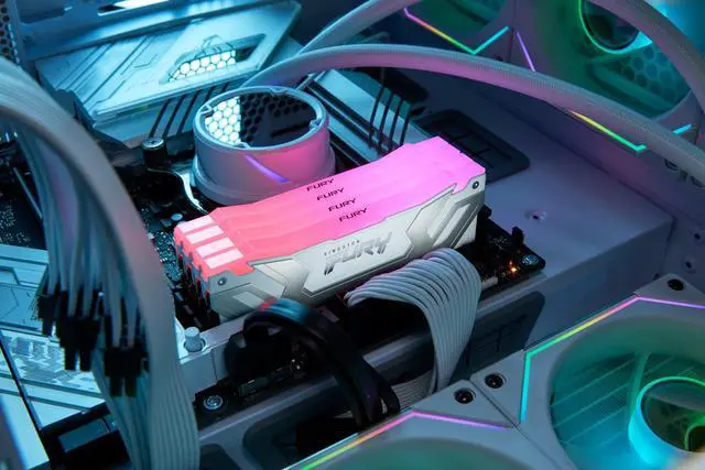 Alt view image 10 of 10 - Kingston FURY Renegade RAM Module - 24 GB - RGB - DDR5-8800/PC-70400 DDR5 SDRAM - 8800 MHz Single-rank Memory - CL42 - 1.40 V - On-die ECC - Unbuffered - 288-pin - CUDIMM - Lifetime Warranty