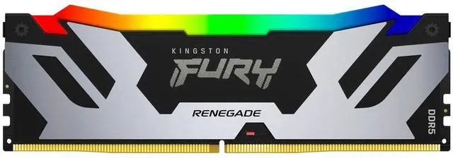 Alt view image 6 of 10 - Kingston FURY Renegade RAM Module - 24 GB - RGB - DDR5-8000/PC5-64000 DDR5 SDRAM - 8000 MHz Single-rank Memory - CL38 - 1.40 V - On-die ECC - 288-pin - DIMM - Lifetime Warranty
