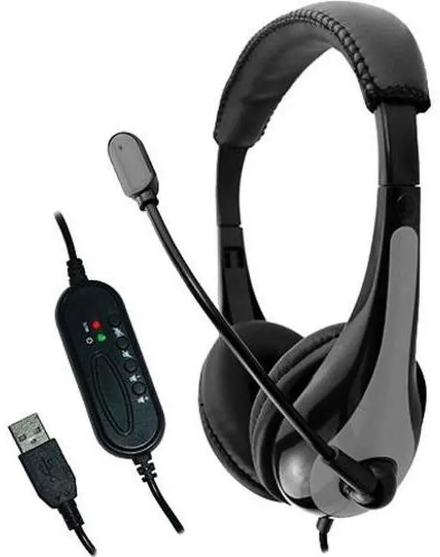 Main image of AVID Education AE-39 USB Headset with Microphone and Inline Controls Gray 2AE39GRYUSB32