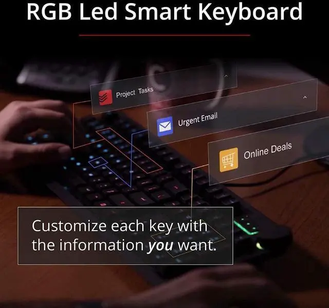Alt view image 7 of 7 - DAS KEYBOARD 5QS MARK II WITH CHERRY MX RED SWITCHES - US LAYOUT BUILT SPECIALLY